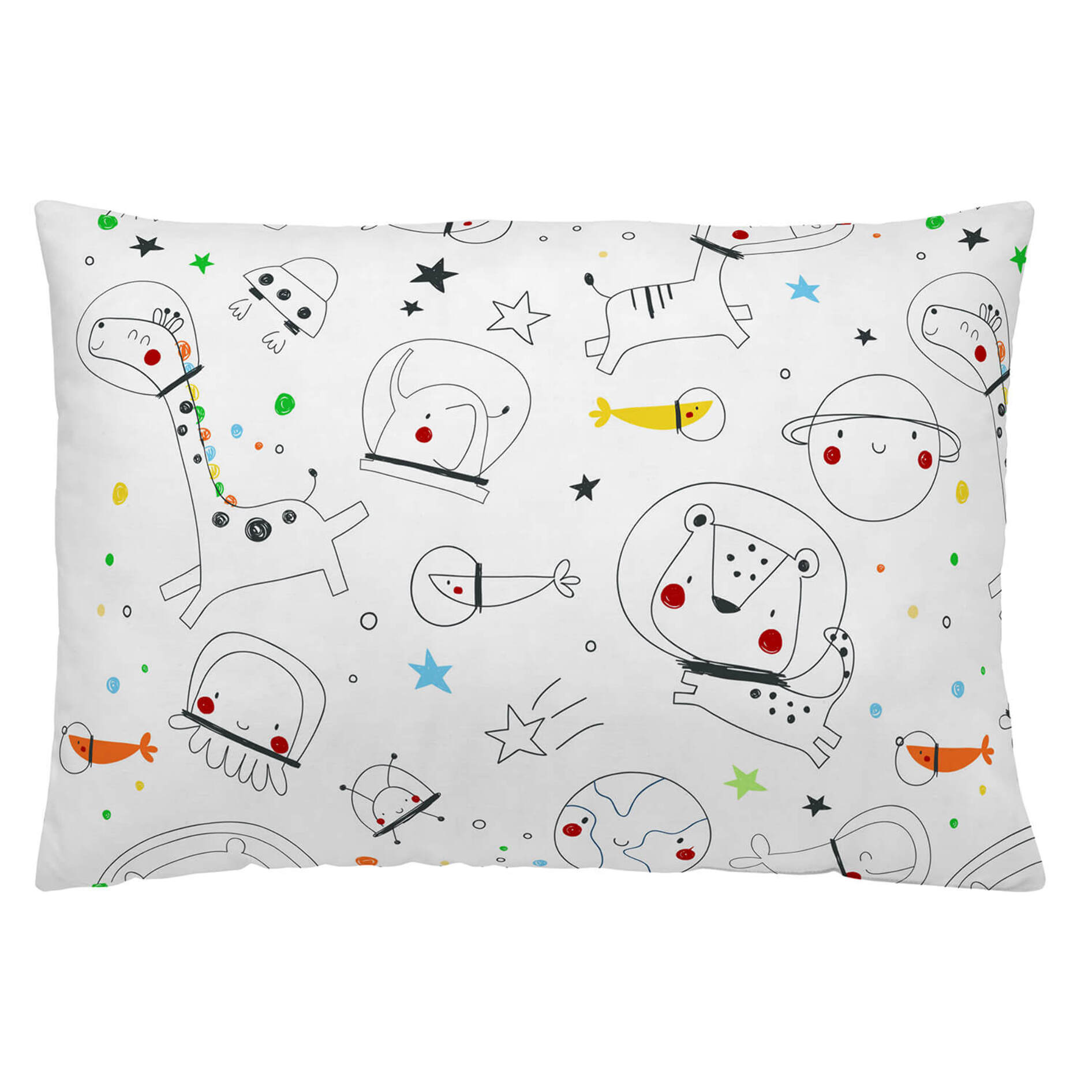 Naturals - Funda de Cojín Estampado - Con Cremallera - Sin relleno - 100% Algodón - Universe