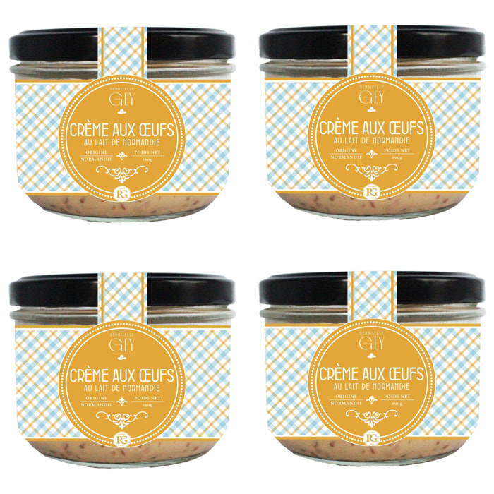 4 x Crème aux oeufs saveur vanille - 4 x 190g - Raoul Gey - France