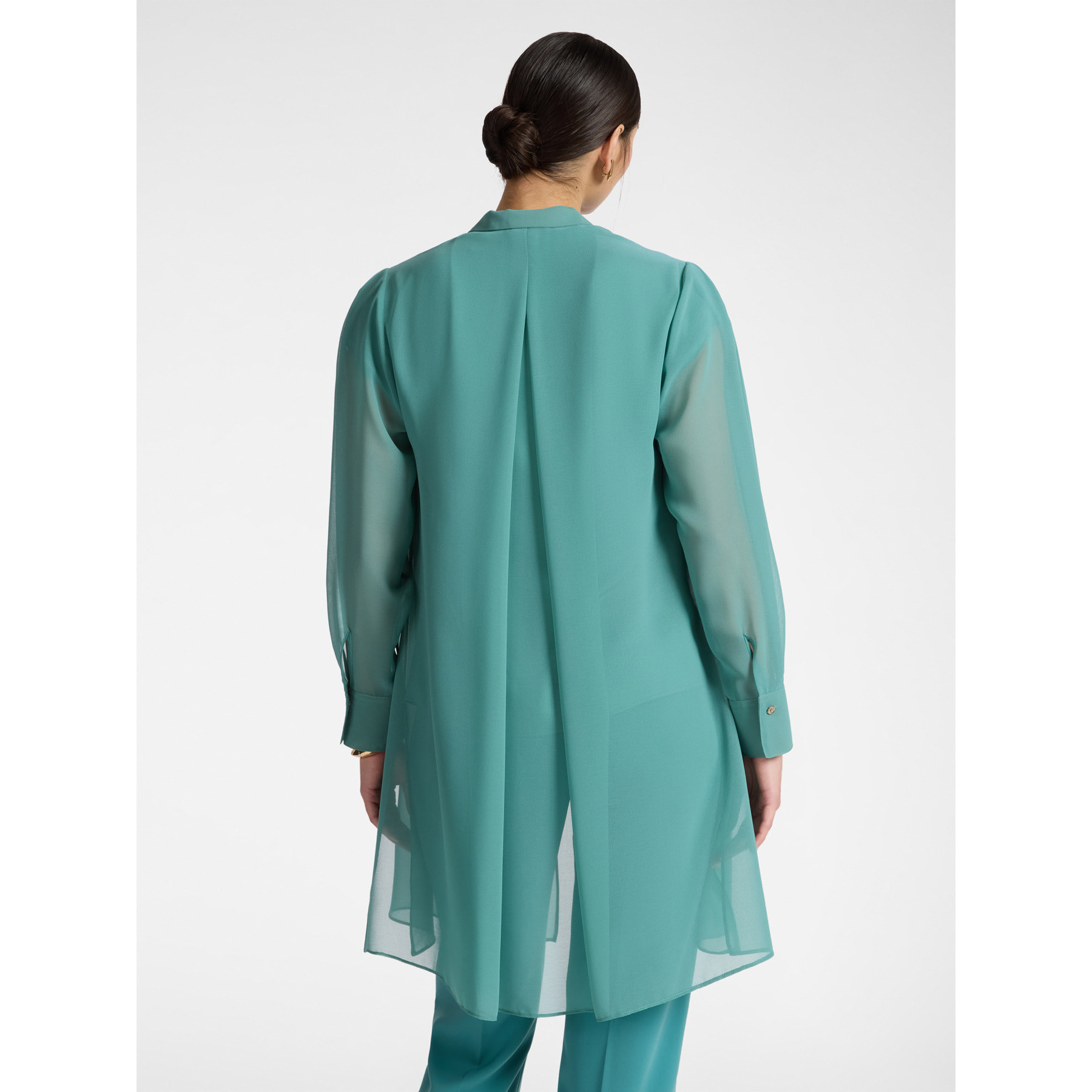 Elena Mirò - Camisa larga en georgette - Light - blue