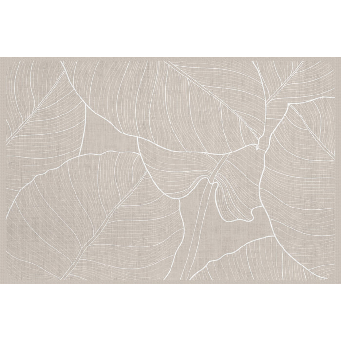 Set de 4 individuales de vinilo CERAMIKO, Hojas beige 4u-30x45 cm