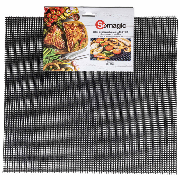 Lot de 2 Grilles Lavable et Découpable 36 x 40 cm