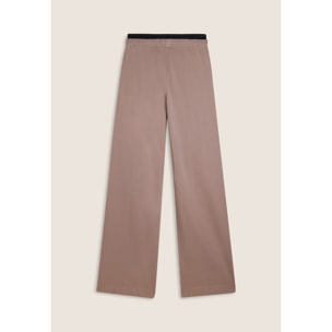 Pantaloni wide leg in felpa con stampa Flow