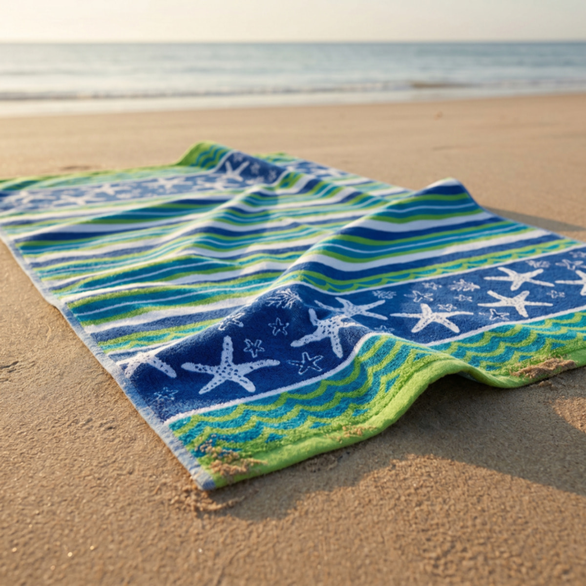 Telo mare in spugna jacquard, 90x165 cm, 100% cotone egiziano, morbido e super assorbente, asciugamano spiaggia grande con fantasia marina colorata, resistente e certificato OEKO-TEX, ideale per mare piscina e viaggio