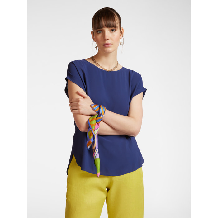 Elena Mirò - Blusa viscosa - Azul