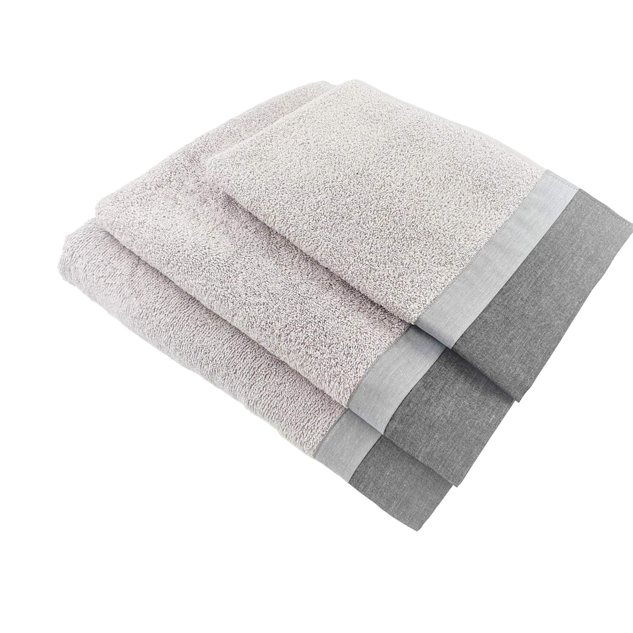 Set Spugna VARAZZE 3 Pezzi: Viso+Ospite+Telo Bagno - 450 gr/m² - 100% Puro Cotone