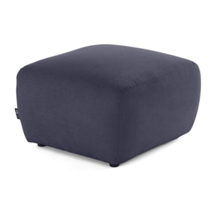 Sorrente - pouf - en tissu texturé - Bleu marine
