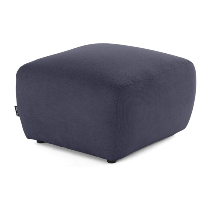 Sorrente - pouf - en tissu texturé - Bleu marine