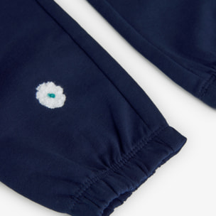 PantalÃ³n felpa elÃ¡stica niÃ±o estampado, azul marino