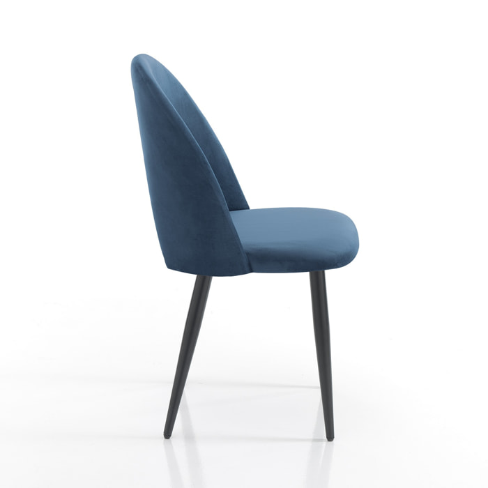Tomasucci lot de 4 chaises NAIL BLUE Bleu