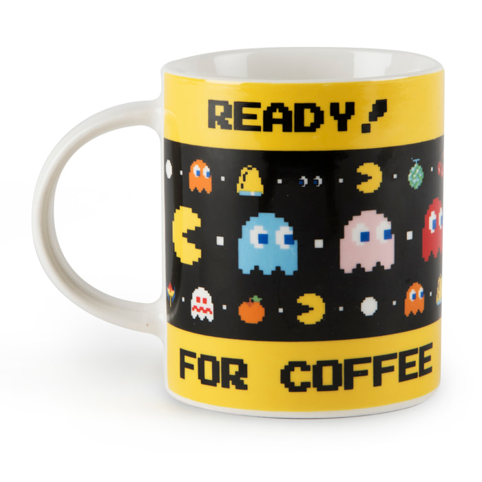 Set de 4 mugs Excelsa Pac-Man en porcelaine, 30 cl, multicolore