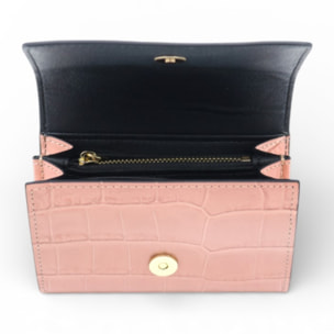Cartera Cheval Firenze Cosmo Mini Croc Rosa