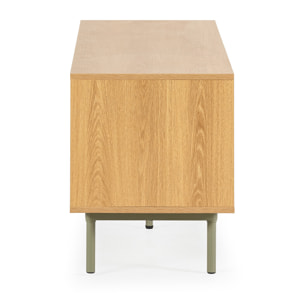 Mueble Tv Cuzco 2 puertas color Roble/Verde