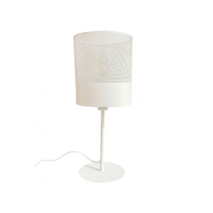 Lampe à poser en métal blanc - CLOTILDE 161