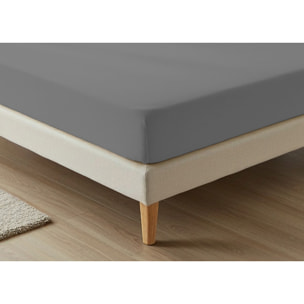 Lenzuolo Sotto Con Angoli No Stiro Tinta Unita Francesca Antracite