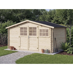 Abri de jardin en bois "Rocval" - 456 x 425 x 232 cm - 19.42 m² - 28 mm