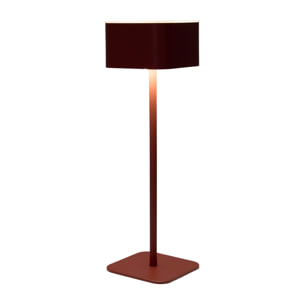Lampe - HOME DECO FACTORY - TERRA - Rechargeable - Tactile - Rouge