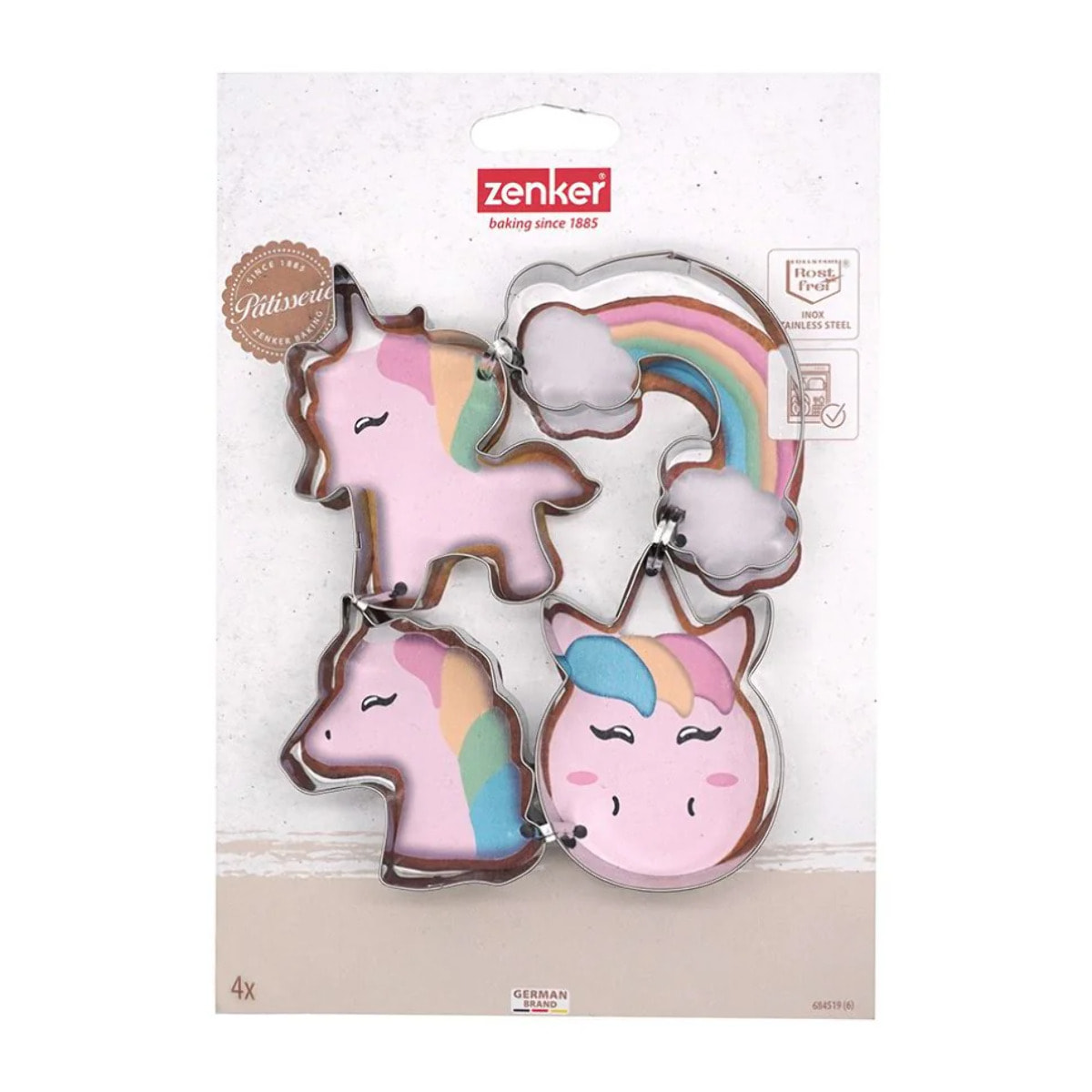 Set de 4 emporte-pièces licorne Zenker Emporte-pièces