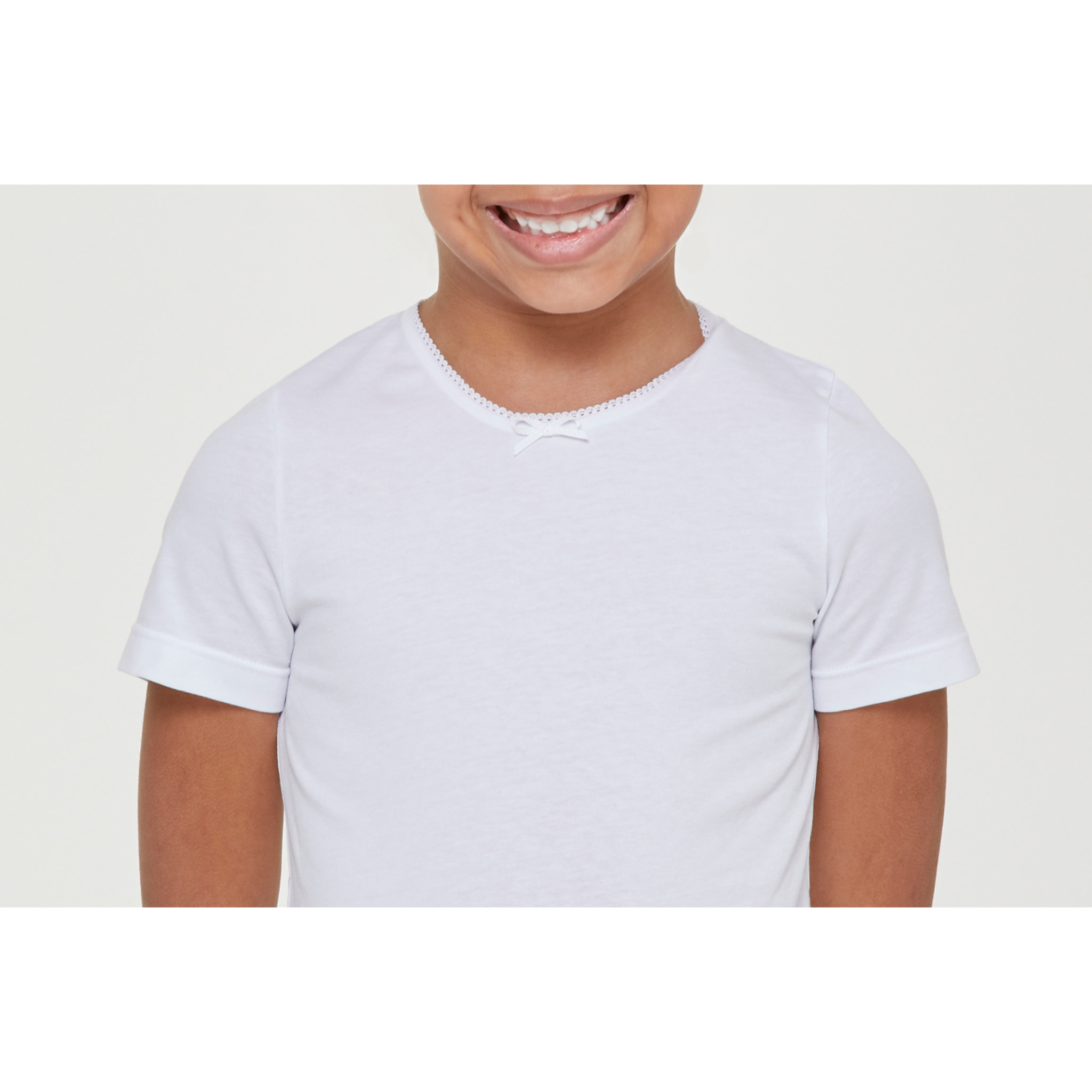 T-shirt girocollo bimba in cotone organico