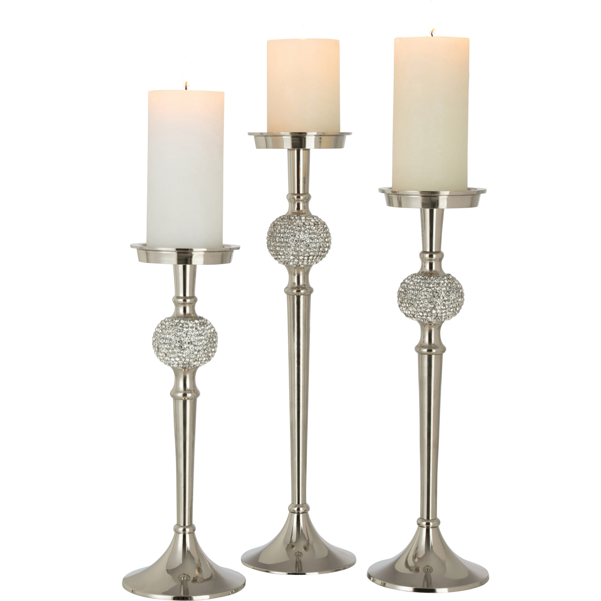 J-Line chandelier Diamant Sphère - aluminium - argent - large