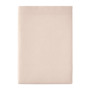 Drap plat uni en percale de coton, PREMIÈRE, Rose Lingerie