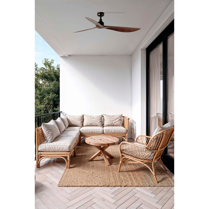 OUTWOOD L Ventilatore a soffitto  marrone/noce IP44 TUYA