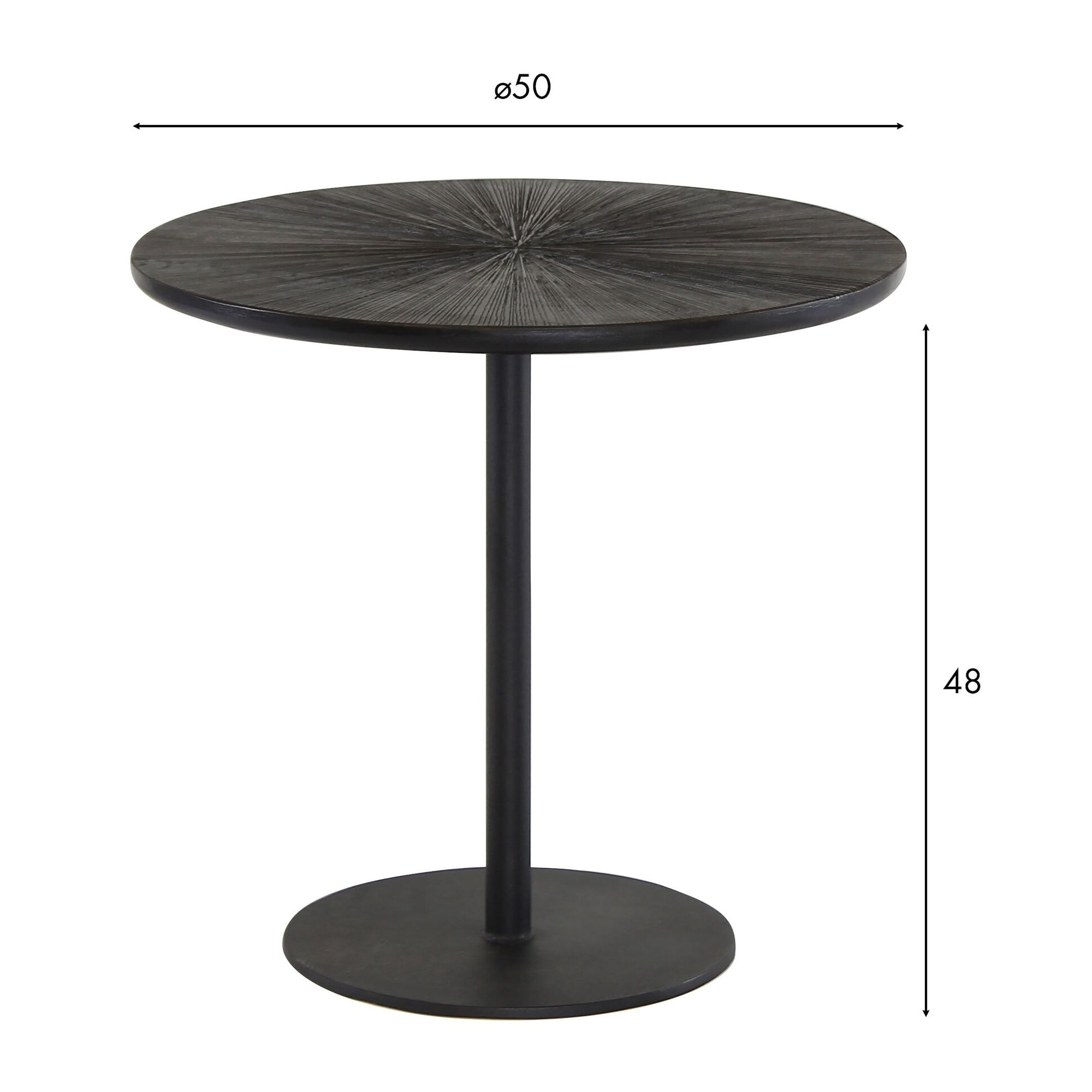 Meuble d'appoint en bois de manguier noir UBU