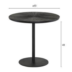 Meuble d'appoint en bois de manguier noir UBU