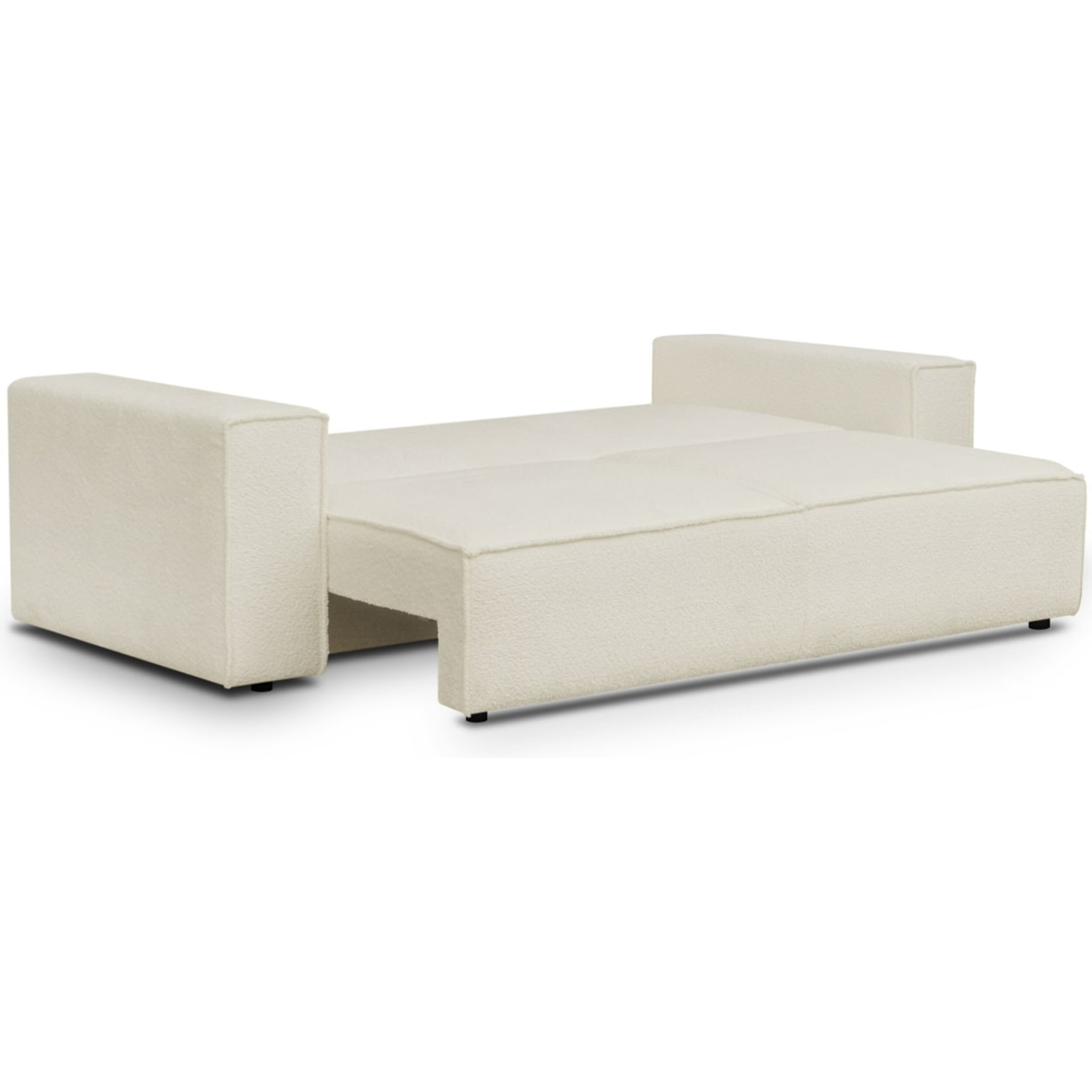 Canapé convertible 3 places en tissu bouclette - HARPER