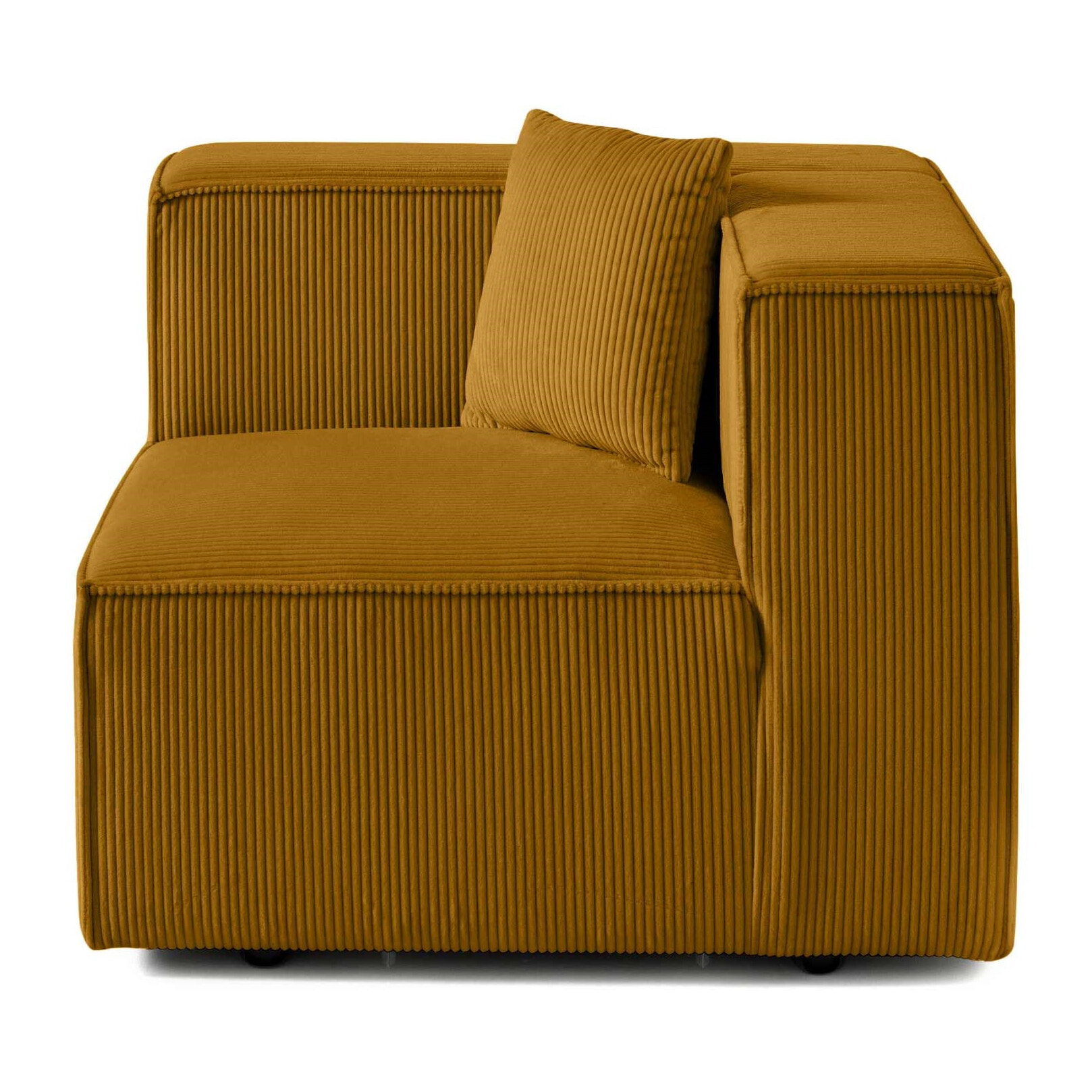 Arty - module d'assise gauche - en velours côtelé - Jaune