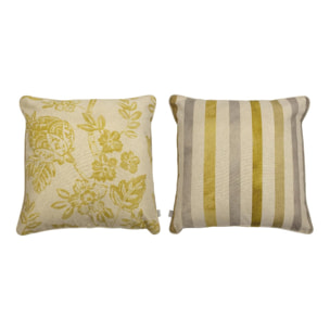 Lot de 2 housses de coussin BARCELONA - jaune