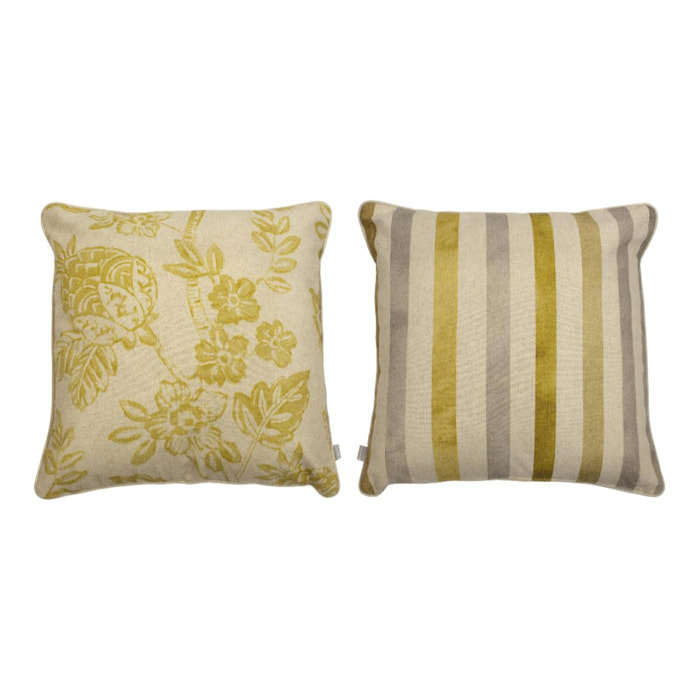 Lot de 2 housses de coussin BARCELONA - jaune