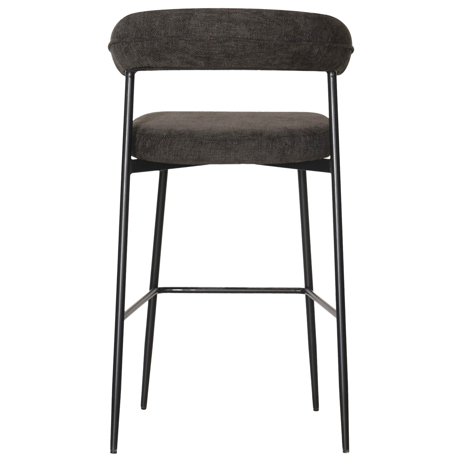Lot de 2 tabourets de bar en tissu gris THEA
