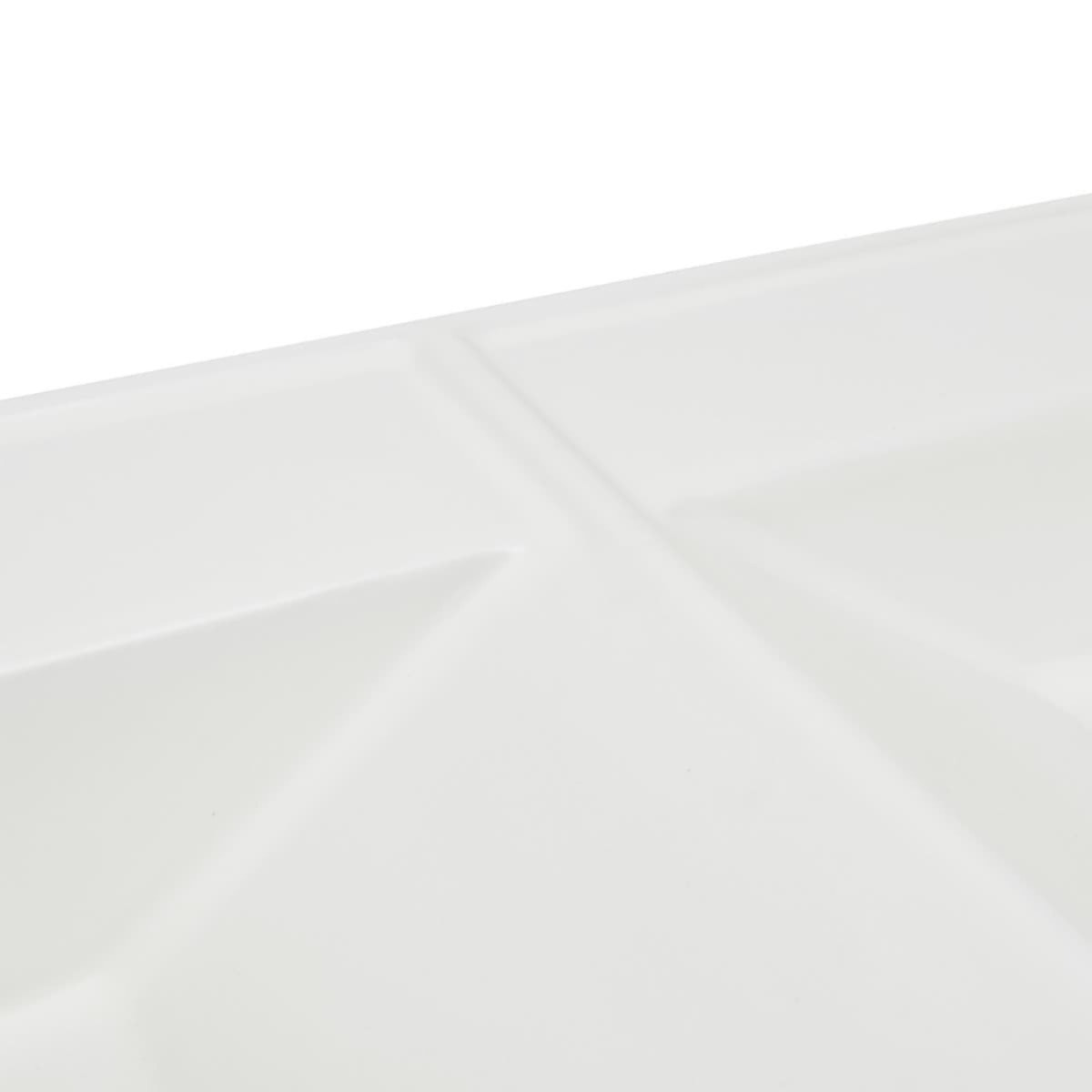 B-Way 120,5x46 cm meuble double vasque en céramique, 2 trous de robinetterie au milieu, trop-plein, blanc (SATBW212046WM)