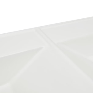 B-Way 120,5x46 cm meuble double vasque en céramique, 2 trous de robinetterie au milieu, trop-plein, blanc (SATBW212046WM)