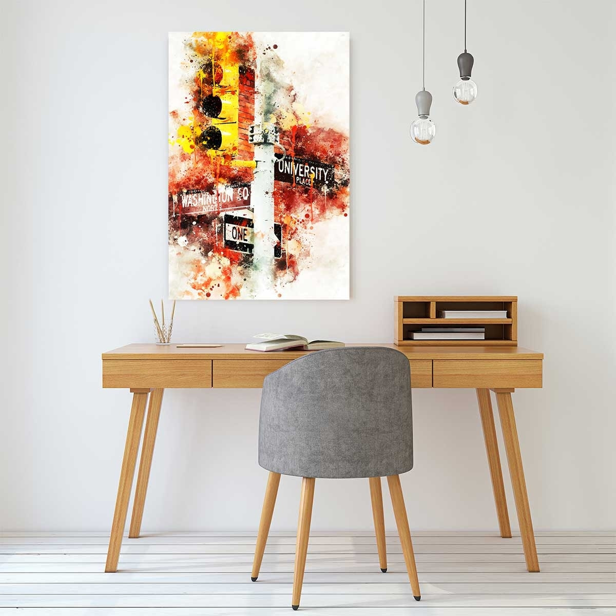 Tableau traffic lights university place Tableau alu Dibond