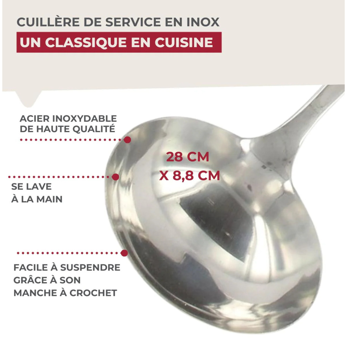 Louche de cuisine inox 28 cm Fackelmann Oxford