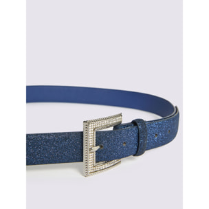 Fiorella Rubino - Cinturón con hebilla joya brillante - Azul