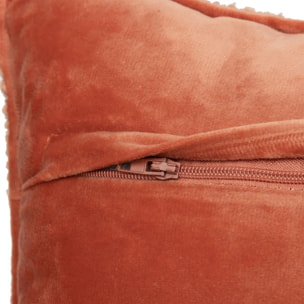 Coussin bouclette Saona terracotta 30x50cm