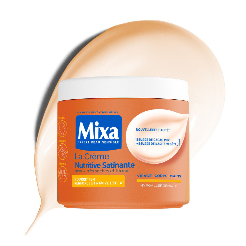 Mixa La Crème Nutritive Satinante - des Peaux très sèches et ternes 400ml