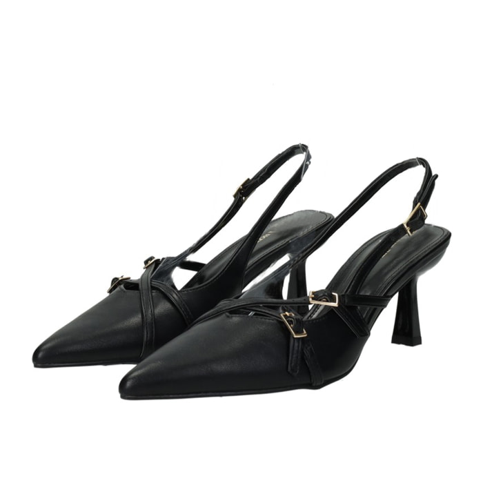 Décolleté sling back Donna Tata Italia Nero