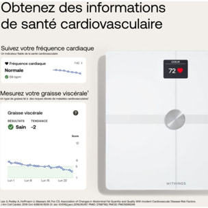 Pèse personne connecté WITHINGS Body Smart Blanc