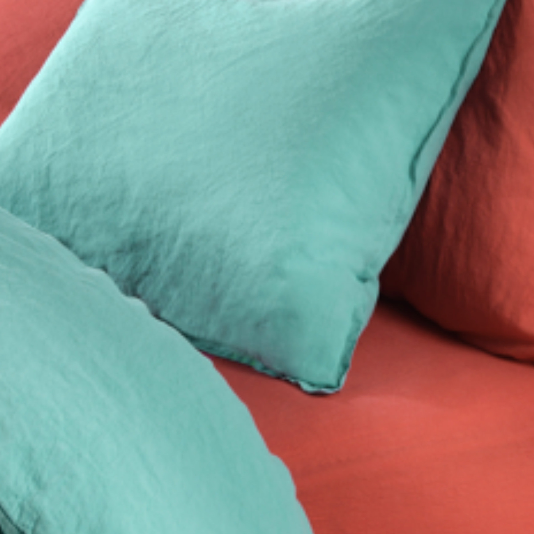 Drap Housse - Bonnet:30cm Lin Et Coton Lys Orange