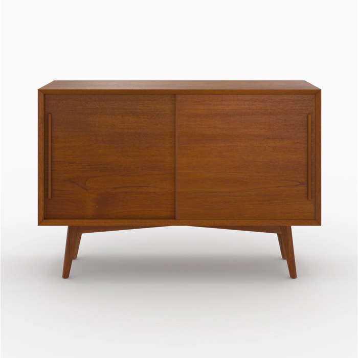 Petit buffet 2 portes coulissantes en teck - Waya