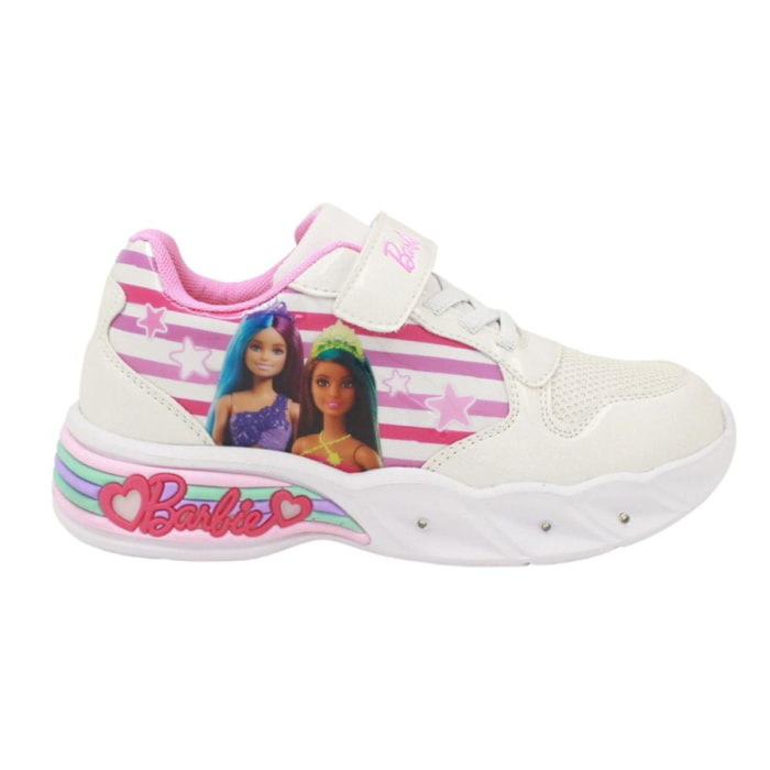 Sneakers Con Luci Primavera Estate Bianco Barbie Lei Barbie Bianco