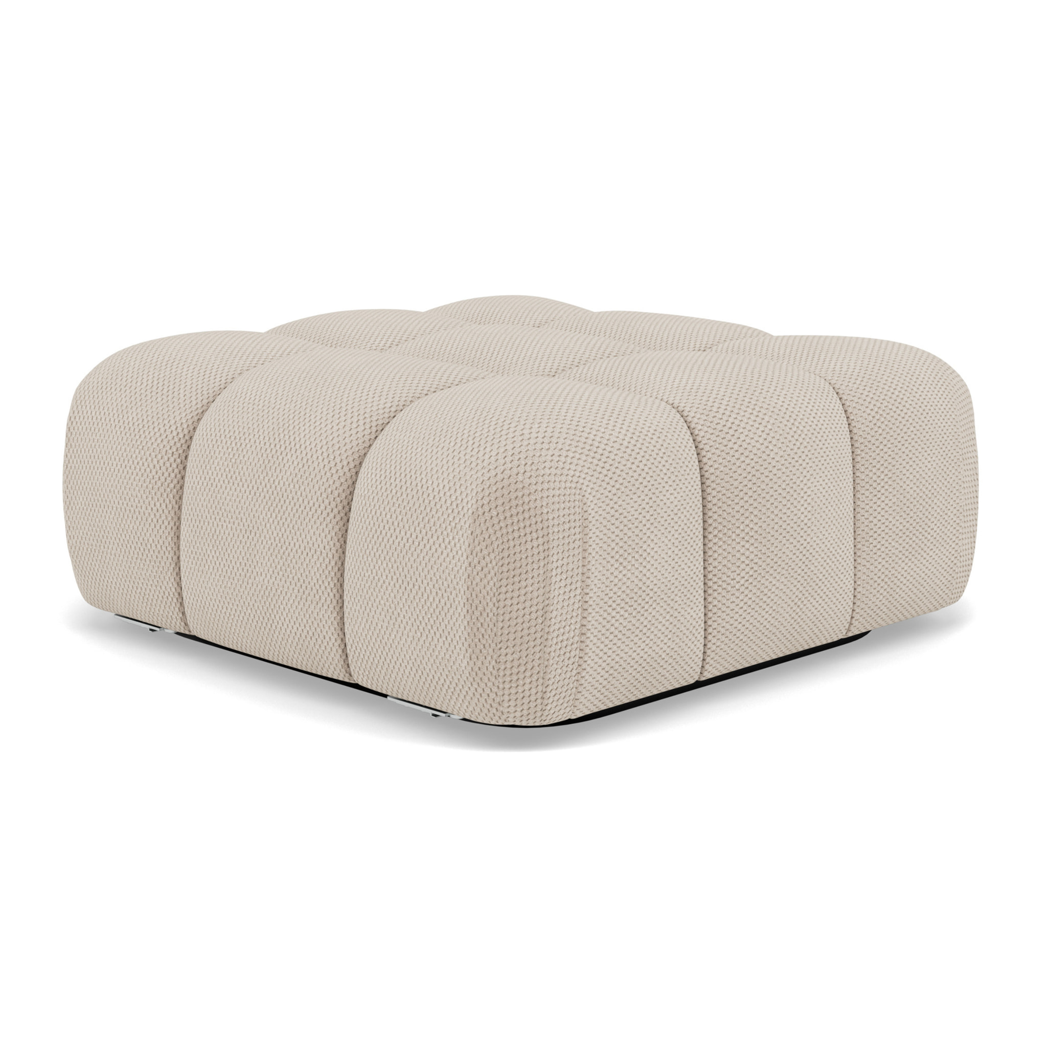 Ruby - pouf en velours texturé - Beige