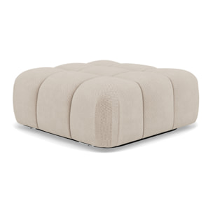 Ruby - pouf en velours texturé - Beige