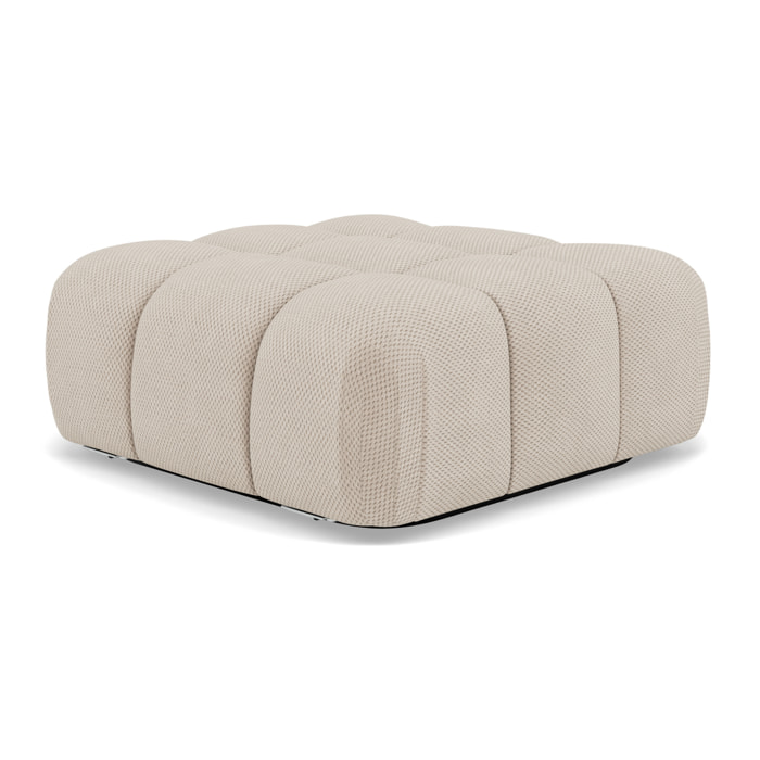 Ruby - pouf en velours texturé - Beige
