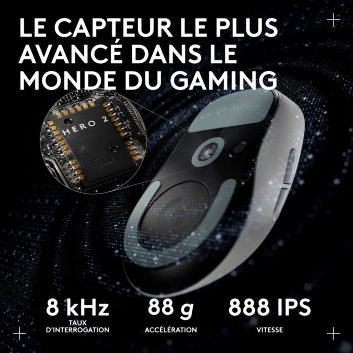 Souris Gamer Sans Fil LOGITECH Pro X superlight 2 compact Blanc