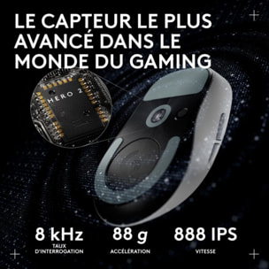 Souris Gamer Sans Fil LOGITECH Pro X superlight 2 compact Blanc