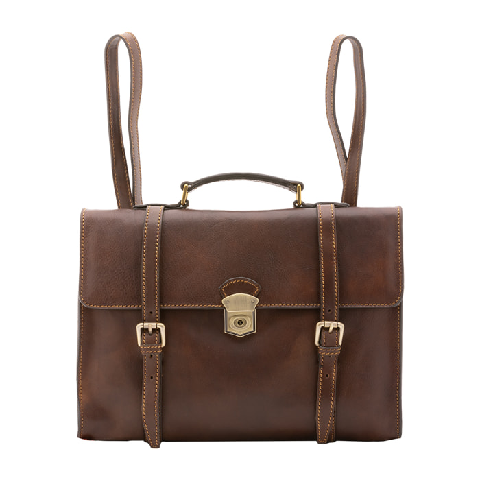 Zaino  unisex In Vera pelle Made in Italy 37x28x9 cm